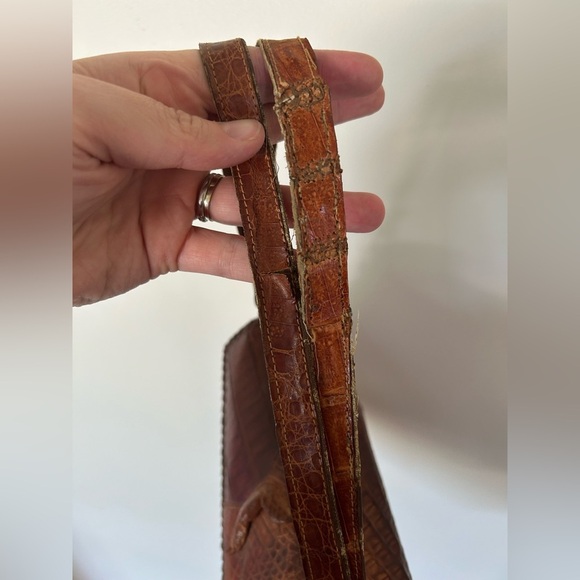 Vintage Mid-Century Alligator Genuine Gator Leather Purse Bag Taxidermy - Picture 16 of 16